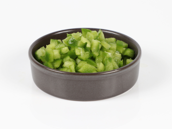 Mynd Paprika græn teningar 10mm KG